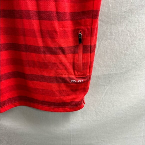 Nike Dri Fit Stripped T-Shirt Red - Picture 3 of 4